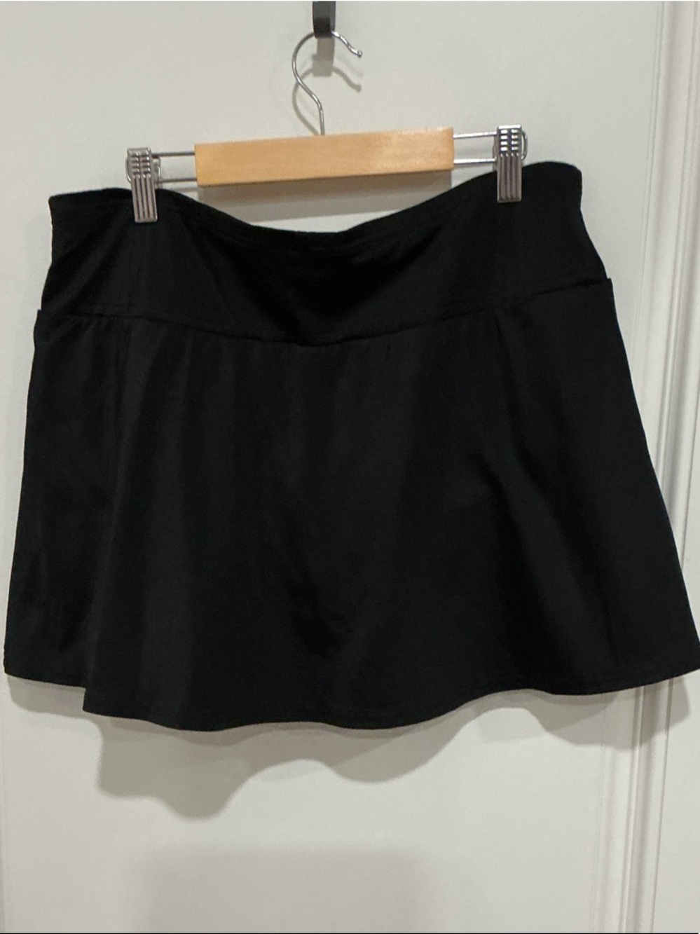 Lands' End Black SWIM Skirt with Slight Flare
